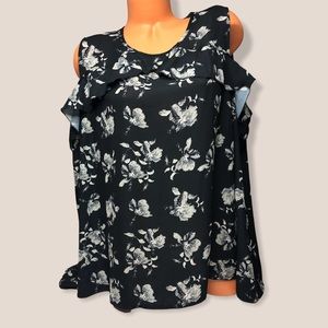 Grayson Threads Womens Floral Boho Exposed Shoulder Top Size 3X